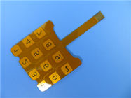 Singolo ha parteggiato PCBs flessibile fatto sul materiale di pi per 3M Tape e l'oro di immersione per l'applicazione della tastiera