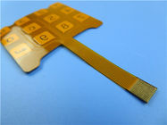 Singolo ha parteggiato PCBs flessibile fatto sul materiale di pi per 3M Tape e l'oro di immersione per l'applicazione della tastiera