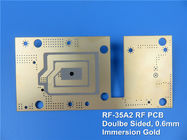 Oro ricoprente ad alta frequenza di immersione parteggiato doppio del circuito del PWB 20mil di RF-35A2 rf per l'amplificatore di potenza ultra con poche perdite