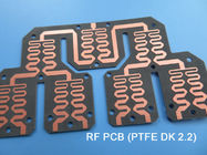 PWB ad alta frequenza di PTFE DK2.2 sul PWB economico di strato doppio rf PTFE per gli accoppiatori