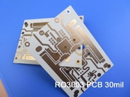 PWB ad alta frequenza del circuito stampato di Rogers RO3003 2-Layer Rogers 3003 30mil 0.762mm con DK3.0 DF 0,001