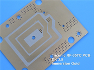 PWB ad alta frequenza Taconic di microonda del circuito stampato di RF-35TC 10mil 0.254mm RF-35TC con l'oro di immersione