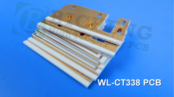 WL-CT PCB ad alta frequenza con valore di TG superiore a 280°C con PCB a doppio lato da 1,6 mm WL-CT338 con rivestimento in oro per immersione