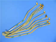 Circuito stampato flessibile a un solo strato sviluppato sul Polyimide con i cuscinetti dell'oro e del rinforzo per le antenne