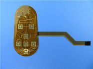 Un circuito stampato flessibile FPC di 2 strati sviluppato sul Polyimide con il rinforzo di pi e l'oro di immersione per il touch screen capacitivo
