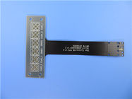 Circuito stampato flessibile a un solo strato (FPC) con il rinforzo FR-4 di 1.0mm e maschera nera della lega per saldatura per il modulo senza fili