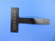 Circuito stampato flessibile a un solo strato (FPC) con il rinforzo FR-4 di 1.0mm e maschera nera della lega per saldatura per il modulo senza fili