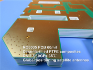 PWB di microonda del circuito stampato di Rogers RO3035 rf 2-Layer Rogers 3035 60mil 1.524mm con l'oro di immersione