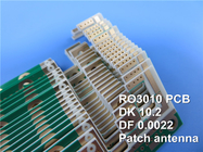 PWB di microonda del circuito stampato di Rogers RO3010 rf 2-Layer Rogers 3010 50mil 1.27mm con l'argento di immersione