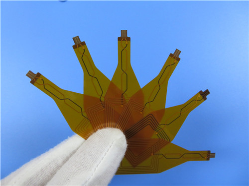 PWB flessibile di strato doppio sviluppato sul Polyimide con l'oro di immersione ed il rinforzo di pi
