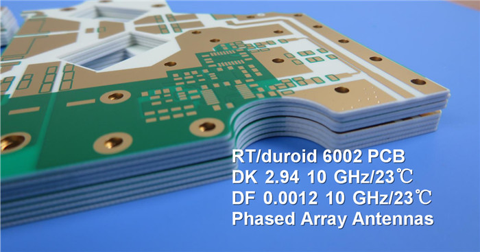 PWB di Rogers sviluppato su RT/Duroid 6002 10mil 0.254mm DK2.94 con l'oro di immersione per le antenne a allineamento di fase