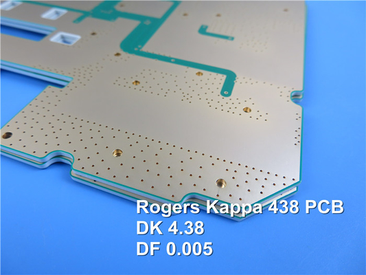 Circuito stampato del PWB Rogers 60mil 1.524mm dk 4,38 della kappa 438 rf con l'oro di immersione per i metri senza fili