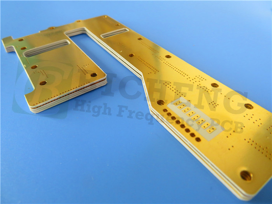 DiClad 527 PCB ad alta frequenza costruito su substrati da 20 millimetri e 0,508 mm con rame a doppio lato e oro immersivo