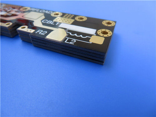 F4BTME350 Laminato in PTFE caricato in ceramica con rame trattato al rovescio e PCB personalizzato a 2 strati costruito su materiale substrato da 10mil per RF Microonde