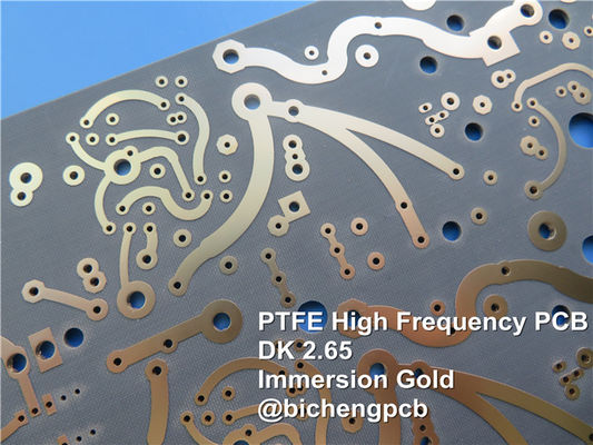 Circuito ad alta frequenza del PWB 1.5mm dk 2,65 PTFE rf di PTFE con l'oro ricoprente di immersione del rame 3oz