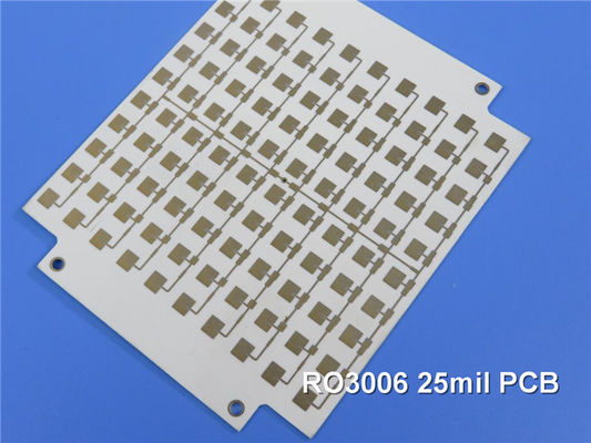 PWB ad alta frequenza del circuito del PWB 2-Layer Rogers 3006 25mil 0.635mm di microonda di Rogers RO3006 DK6.15 DF 0,002