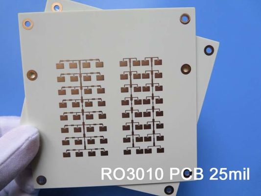 Scheda PCB per microonde Rogers RO3010, Rogers 3010 a 2 strati, 25mil 0,635 mm, DK10,2 DF 0,0022, scheda a circuito stampato per microonde e RF